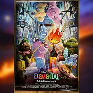 ELEMENTAL (2023) - ORIGINAL DOUBLE SIDED MOVIE POSTER